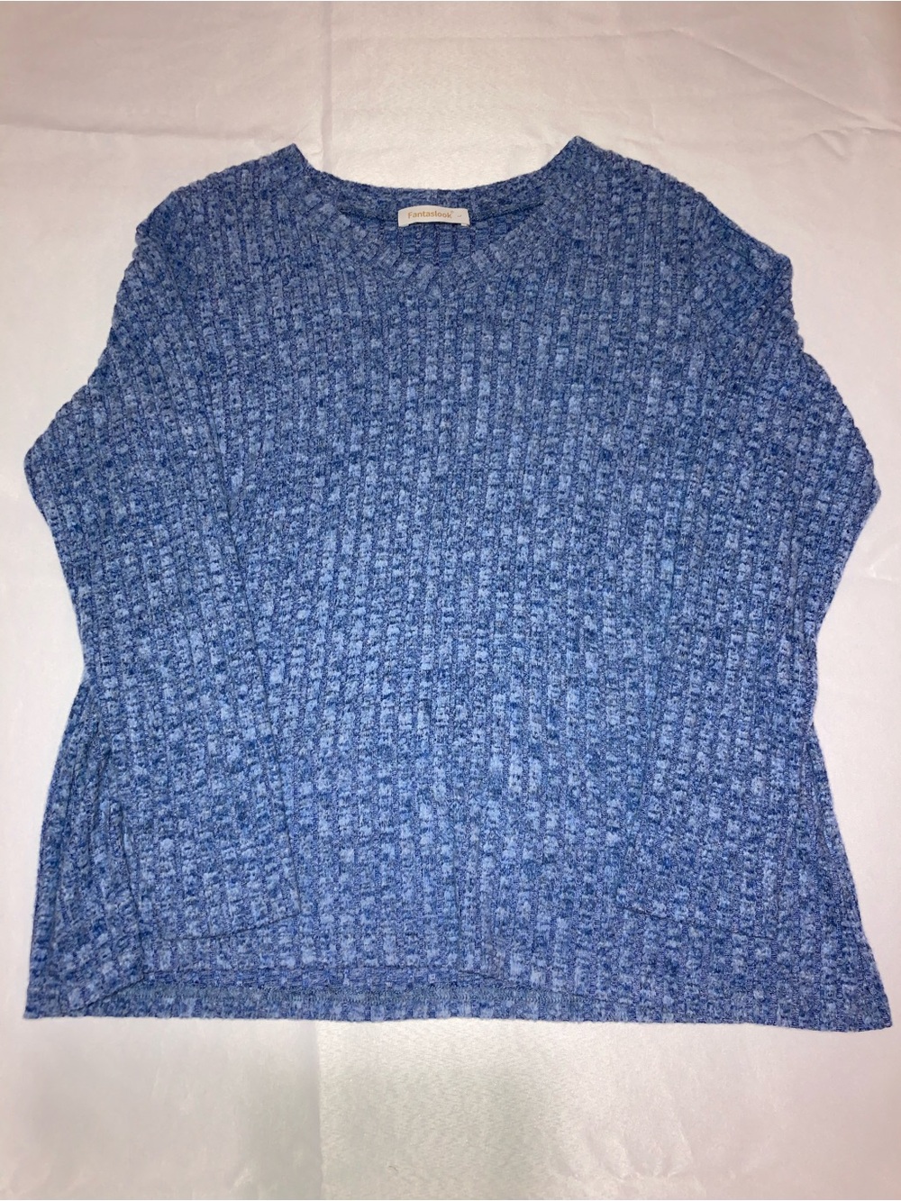 Textured Crewneck Sweater - Blue - Picture 4 of 5